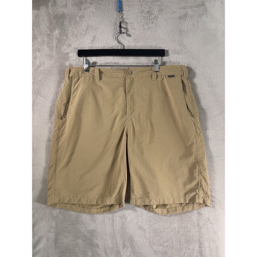 Simms Superlight Fishing Shorts Mens 38 Beige Quick Dry Stretch Lightweight